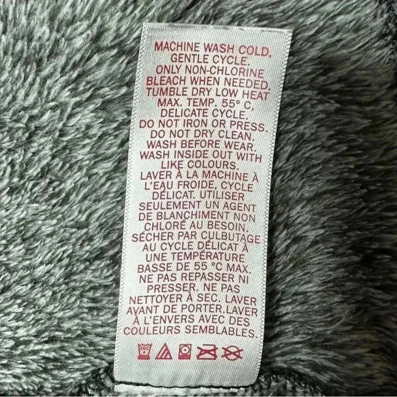 Canadiana Bathrobe Tie  Waist Hooded Charcoal Grey Size 3T - Picture 7 of 16